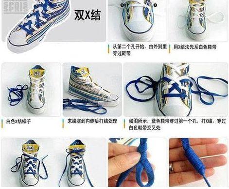 鞋带的24种系法视频,从基础到创意，一网打尽鞋带系法技巧